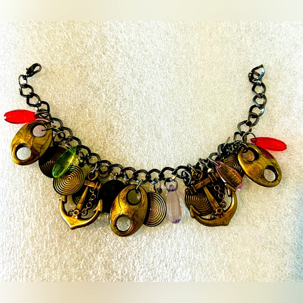 Nautical themed charm bracelet - handmade from India